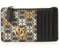 Pinko Airone Cardholder PVC Logo imprimé, Accessoire de Voyage-Portefeuille Femme, Zm7q_Noir/Marron/Blanc. Antique Go, 13