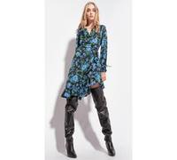 PINKO Alaccia Abito Crepe De Chine S Multi Black/cornflower Blue Taille: 38 | Robes Mini Outlet | Femme | Bleu