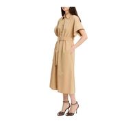 Pinko - Alesha Midi Shirt Dress - Femme - Robes - Beige - Taille: 42 FR