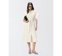 Pinko alesha robe en coton fluide ss26 BEIGE CHANTILLY (D41) 44