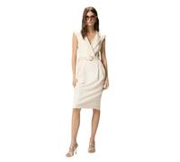 Pinko - Amadine Midi Dress - Femme - Robes - Blanc - Taille: 40 FR