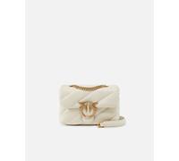 Pinko - Sac à main en cuir matelassé Love Birds - Femme - Sacs - Beige - Taille: ONE Size