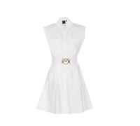 Pinko - Anaceta Dress - Femme - Robes - Blanc - Taille: 38 FR