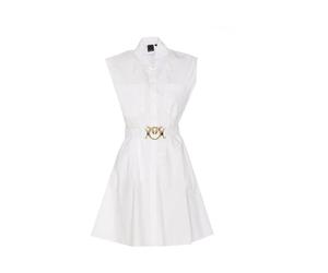 Pinko - Anaceta Dress - Femme - Robes - Blanc - Taille: 42 FR