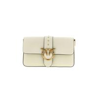 Pinko sac d'épaule bandoulière Love One Classic Slouchy FL Bianco Seta Antique Gold écru