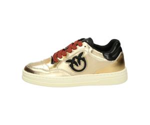 Pinko - Baskets basses en cuir - Femme - Chaussures - Jaune - Taille: 37 EU