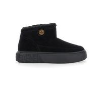 Pinko - Baskets Mid Noir Daim Fourrure - Femme - Chaussures - Noir - Taille: 36 EU