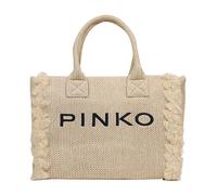 Pinko sac main femme noir en toile de coton - UNI