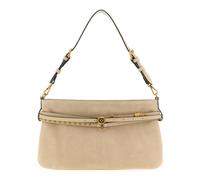 Pinko - Belt Suede Medium Shoulder Bag - Femme - Sacs - Beige - Taille: ONE Size