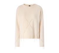 Pinko - Berna Pull Argyle Traforato - Femme - Pulls - Beige - Taille: 40 FR