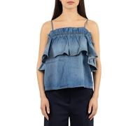 Pinko - Blouse sans manches - Femme - Tops - Bleu - Taille: 40 FR