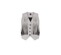 Pinko - Boretto Lino Cotton Flamed Vest Ss26 - Femme - Vestes - Gris - Taille: 38 FR