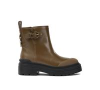 Pinko botte femme marron en pur cuir et semelle en caoutchouc - 40