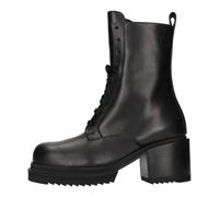 Pinko - Bottes de combat en cuir - Femme - Chaussures - Noir - Taille: 36 EU
