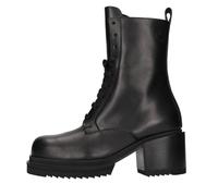 Pinko - Bottes de combat en cuir - Femme - Chaussures - Noir - Taille: 36 EU