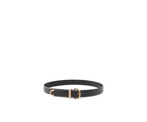 Pinko - Buckled Leather Belt - Femme - Accessoires - Noir - Taille: M
