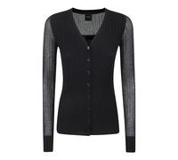 Pinko - Cardigan Léger en Maille Côtelée - Femme - Pulls - Noir - Taille: 42 FR