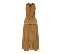 Pinko - Casarsa Abito Voile e Gabardin - Femme - Robes - Brun - Taille: 42 FR