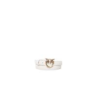 Pinko - Ceinture avec boucle Love Birds - Femme - Accessoires - Blanc - Taille: M