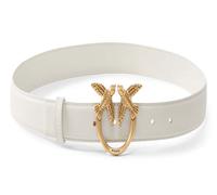 Pinko Love Berry H3 Belt Vello Set Ceinture, Z14q_Blanc Soie-Antique Gold, XS Femme