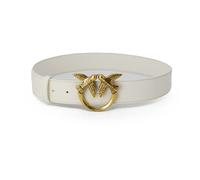 Pinko - Ceinture en Cuir Blanc Design Élégant - Femme - Accessoires - Blanc - Taille: XS