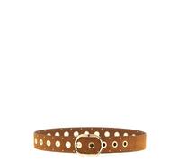 Pinko - Ceinture en cuir croûte à effet suédé - unisex - Accessoires - Brun - Taille: S