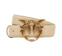 Pinko - Ceinture en Cuir et Élégante Love Berry - Femme - Accessoires - Beige - Taille: XS