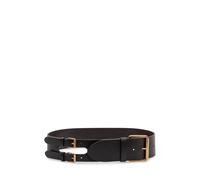 Pinko - Ceinture en cuir lisse avec brides - Femme - Accessoires - Brun - Taille: XS