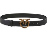 PINKO ceinture en cuir Love Berry H3 Belt W100 Black - Antique Gold noir
