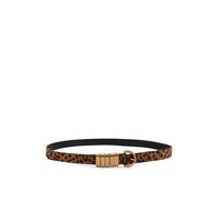 Pinko - Ceinture en daim à imprimé léopard - Femme - Accessoires - Multicolore - Taille: XS