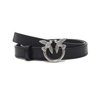 Pinko Ceinture femme Love Birds en cuir noir Taille S