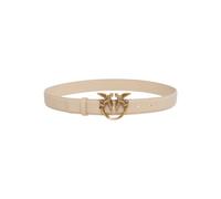 Pinko - Ceinture Love Birds Coupe Diamant - Femme - Accessoires - Beige - Taille: M