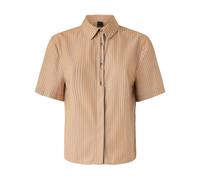Pinko - Chemise bowling en coton à rayures verticales - Femme - Blouses et Chemises - Brun - Taille: 44 FR
