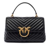 PINKO Classic CL Sheep Nappa Chevron M Black - Antique Gold
