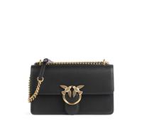 Pinko Love One Classic Sac porté épaule noir, cuir de vache finement grainé, femme