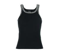 Pinko - Coriandoli Canotta Costina - Femme - Tops - Noir - Taille: 36 FR