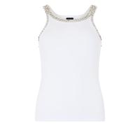 Pinko - Coriandoli Tank Top - Femme - Tops - Blanc - Taille: 36 FR