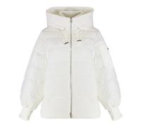 Pinko - Crusca Veste Courte à Capuche en Duvet - Femme - Vestes - Blanc - Taille: 42 FR