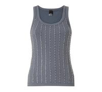 Pinko - Débardeur avec détails de bijoux - Femme - Tops - Gris - Taille: 36 FR