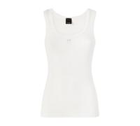Pinko - Débardeur côtelé avec logo - Femme - Tops - Blanc - Taille: 40 FR