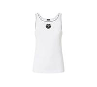 Pinko - Débardeur sans manches à écusson brodé - Femme - Tops - Blanc - Taille: 38 FR