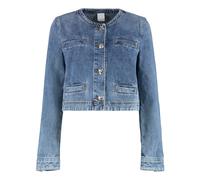 Pinko - Veste en jean avec surpiqûres contrastées - Femme - Vestes - Bleu - Taille: 42 FR