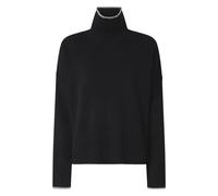 Pinko - Falkland Wool and Cashmere Sweater - Femme - Pulls - Noir - Taille: 36 FR
