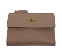Pinko, Femme, Accessoires, Beige, Taille: ONE Size Compact Wallet Vitello Seta