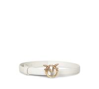 Pinko, Femme, Accessoires, Blanc, Taille: S Ceinture blanche en simili cuir avec boucle dorée