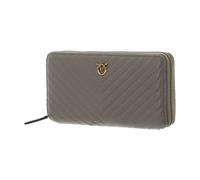 Pinko, Femme, Accessoires, Gris, Taille: ONE Size Portefeuille zippé en cuir Nappa
