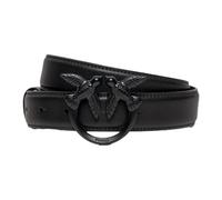 Pinko, Femme, Accessoires, Noir, Taille: M Ceinture en cuir Love Berry Color Block