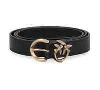 Pinko, Femme, Accessoires, Noir, Taille: M Love Birds Logo Buckle Leather Belt