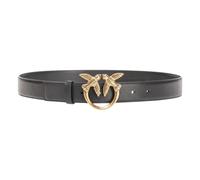 PINKO Love Berry Ceinture Cuir 85 cm noir