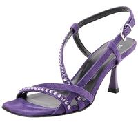 Pinko Femme Anais Sandalo Suede/Strass Sandale à Talon, J11 Violet Plumeria, 38 EU Large